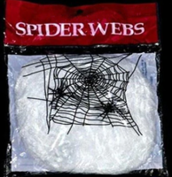 Паутина декоративная Halloween, белая
