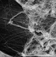 Паутина декоративная Halloween, белая