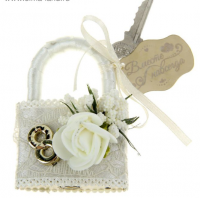 Замок свадебный "Вместе навсегда" белый