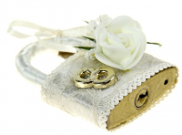 Замок свадебный "Вместе навсегда" белый