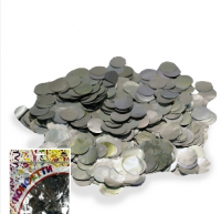 Конфетти фольгированное Круги серебро 2см 100гр