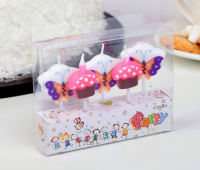 Набор свечей в торт (5 шт) "Бабочки и пирожное"