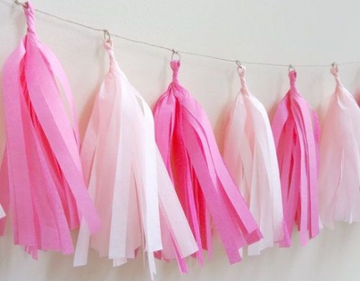 Гирлянда Тассел, Фуксия 2 м, 10 листов