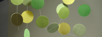 Гирлянда на нитке "Кружочки" салатовая