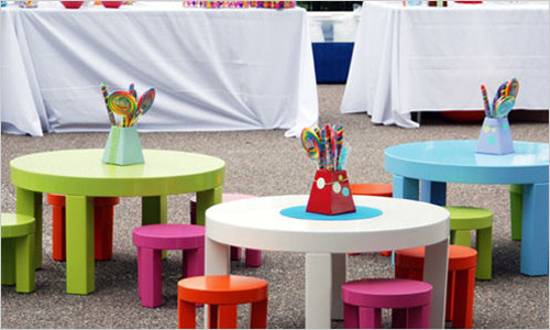 серверовка детского стола для утренника