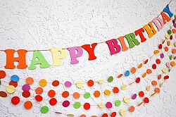 Гирлянда на день рождения: бумажные шары